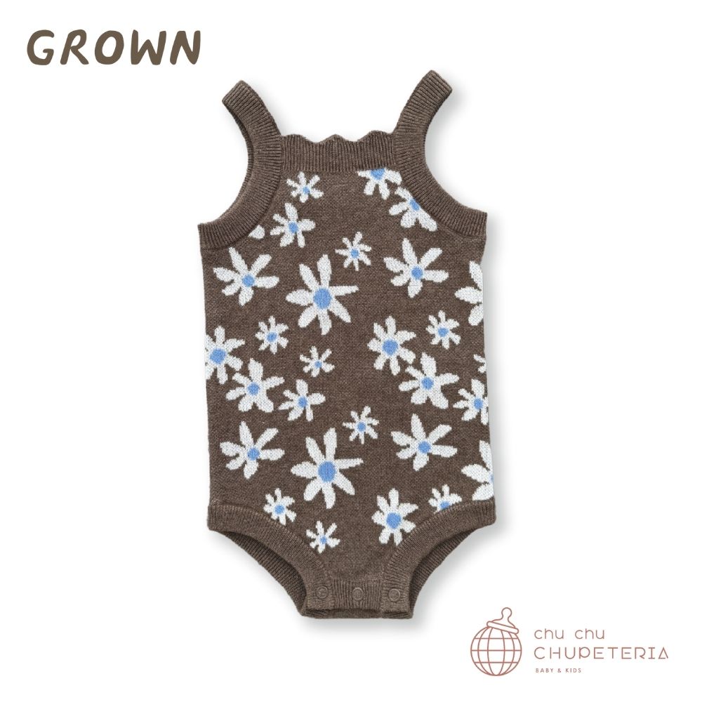 【GROWN】Wild Flower Singletsuit - Mud