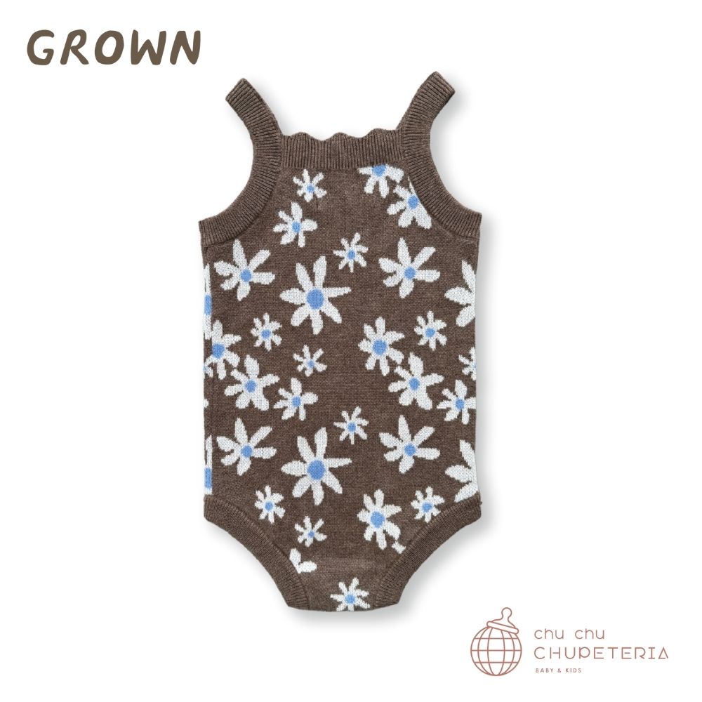 【GROWN】Wild Flower Singletsuit - Mud