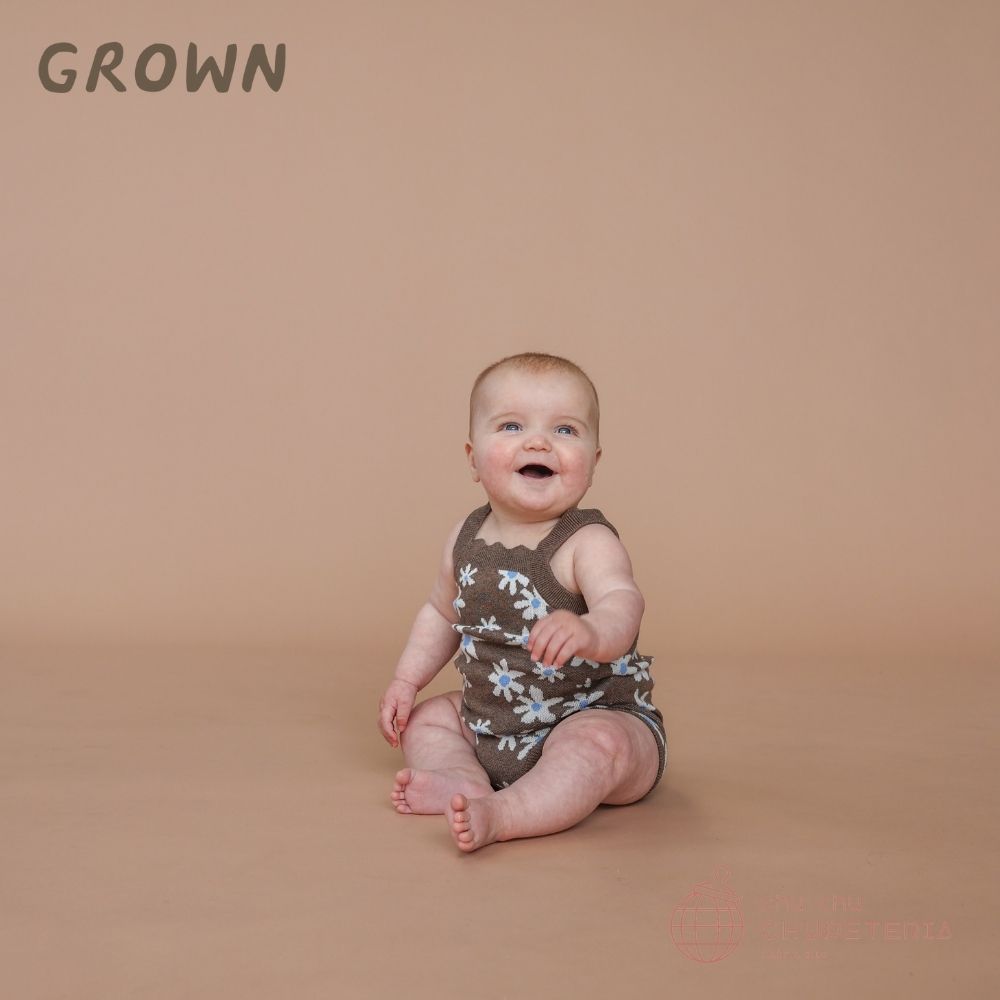 【GROWN】Wild Flower Singletsuit - Mud