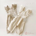 《プライスダウン》【OAT】Linen Flutter Sleeve Jumpsuit