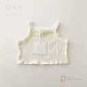 【OAT】Ribbed Crop Tank - Vintage Stripe