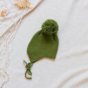 【Birinit Petite】Green pompom bonnet