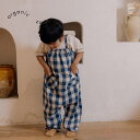 楽天chu chu CHUPETERIA【organic zoo】Pottery Blue Gingham Artisan Jumpsuit