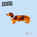 \\3,980円以上送料無料 //【Coucou Suzette】Dachshund Hair Clip / ククシュゼット クク 正規商品 ヘアアクセ ヘアクリップ クリップ バレッタ クロー アクセサリー 犬 いぬ イヌ ダックスフンド