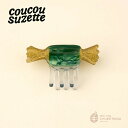 \\3,980円以上送料無料 //【Coucou Suzette】Green Christmas Candy Mini Hair Claw / ククシュゼット クク 正規商品 正規 公式 ヘアアクセ ヘッドアクセ ヘアクリップ クリップ バレッタ クロー かんざし アクセサリー クリスマス
