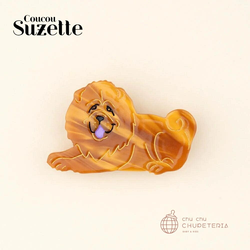 【正規品 3,980円以上 送料無料】【Coucou Suzette】Chow chow Hair Clip ククシュゼット VERY 雑誌 掲載 神崎恵 ねこ 犬 花