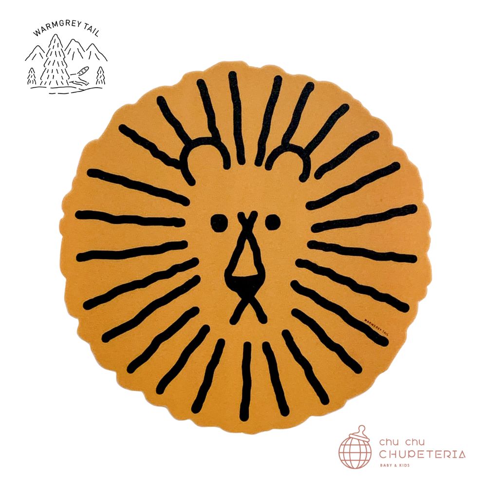 《送料無料》【WARMGREY TAIL】 LION MOUSE PAD - BROWN