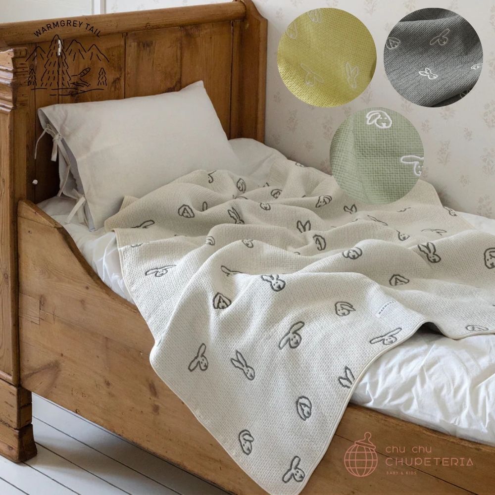 《送料無料》【WARMGREY TAIL】BUNNY BUNNY COTTON MODAL BLANKET (3色)