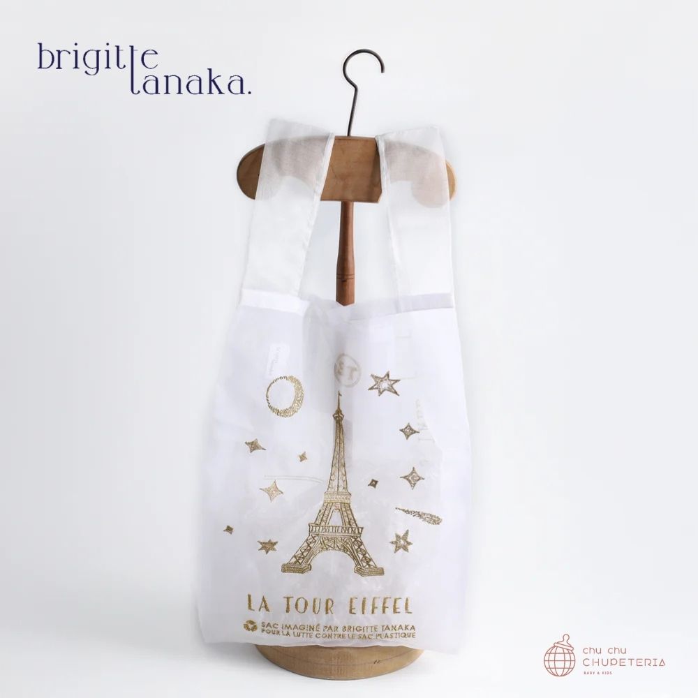 Sac Paris Tour Eiffel White / ブリジットタナカ　オーガンジー　バッグ　ギフト エコバッグ ポーチ
