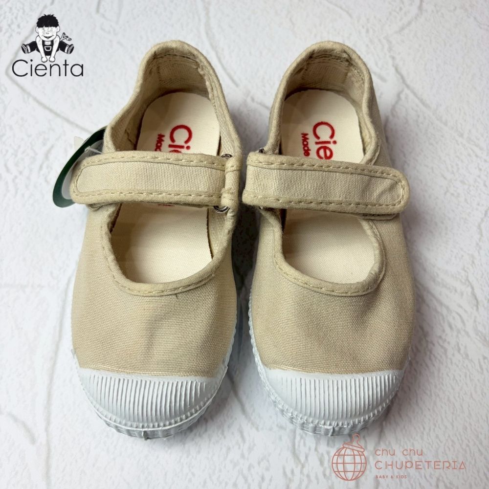 Rakuten - 【CIENTA】Velcro Shoe - 76997 Sand/ シエンタ 靴 ベルクロシューズ ストラップ スニーカー キャンバス 紐なし むら染め 子供 子ども靴 キッズ