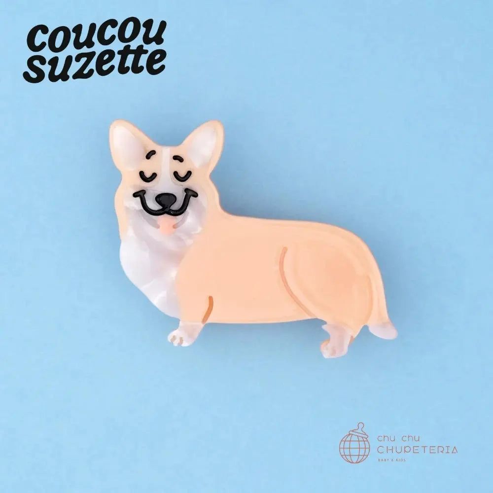 Rakuten - 【Coucou Suzette】Corgi Hair Clip /ヘッドアクセ ヘアクリップ クリップ バレッタ クロー かんざし クロー ヘアクロー 正規代理店 コーギー 犬 ククシュゼット クク ギフト プレゼント