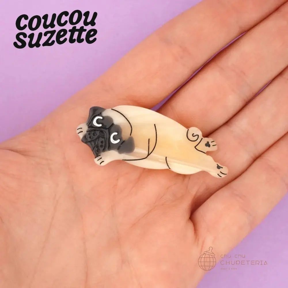 Rakuten - 【Coucou Suzette】Pug Hair Clip /ヘッドアクセ ヘアクリップ クリップ バレッタ クロー かんざし クロー ヘアクロー 正規代理店 パグ 犬 ククシュゼット クク ギフト プレゼント