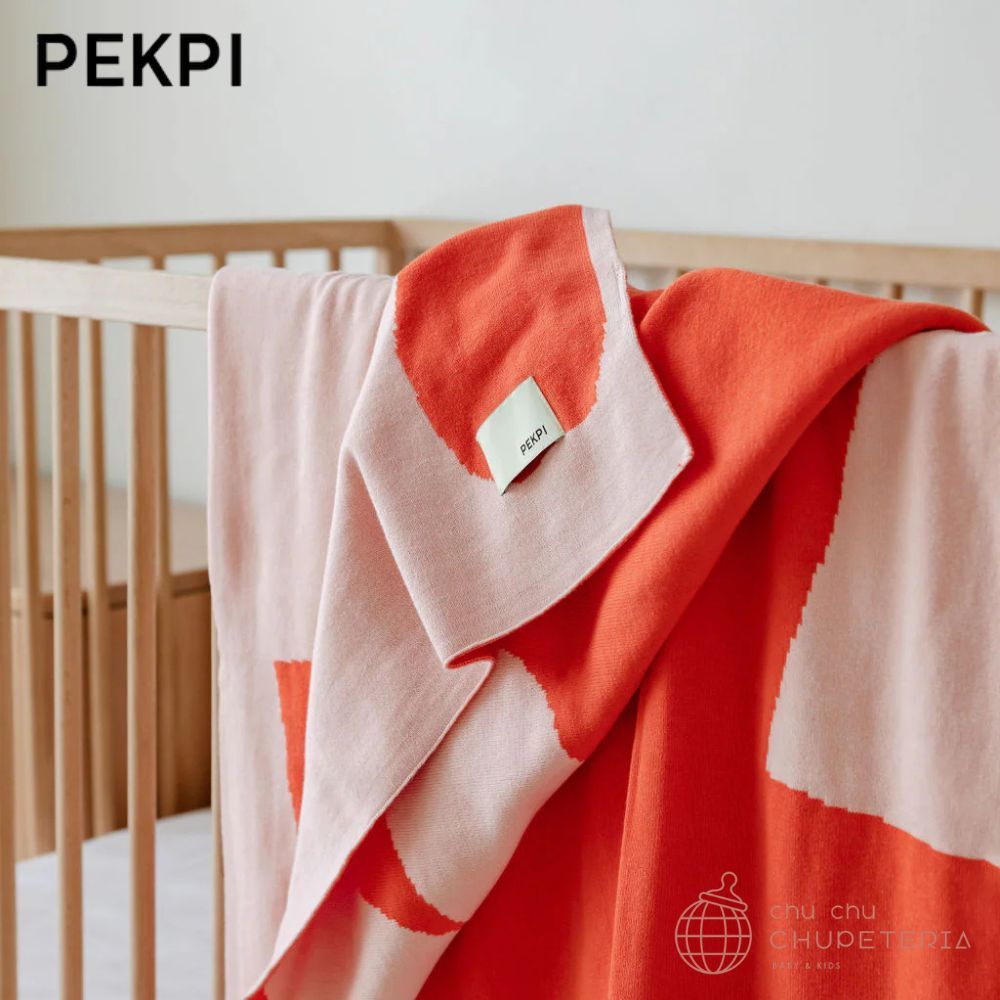 【PEKPI】Knitted Organic Baby Blanket - I heart you / ペクピ　ブランケット リ...