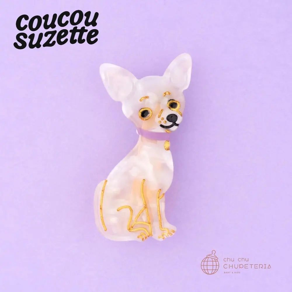 Rakuten - 【Coucou Suzette】Chihuahua Hair Clip /ヘッドアクセ ヘアクリップ クリップ バレッタ クロー かんざし クロー ヘアクロー 正規代理店 チワワ 犬 ククシュゼット クク ギフト プレゼント