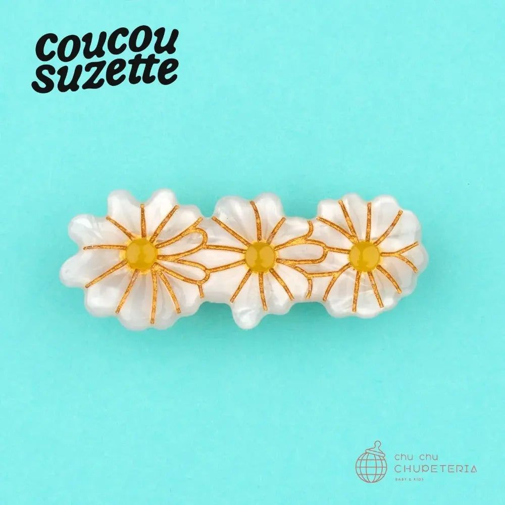 Rakuten - 【Coucou Suzette】Daisies hair clip /ヘッドアクセ ヘアクリップ クリップ バレッタ クロー かんざし クロー ヘアクロー 正規代理店 デイジー 花 クク ククシュゼット ギフト プレゼント