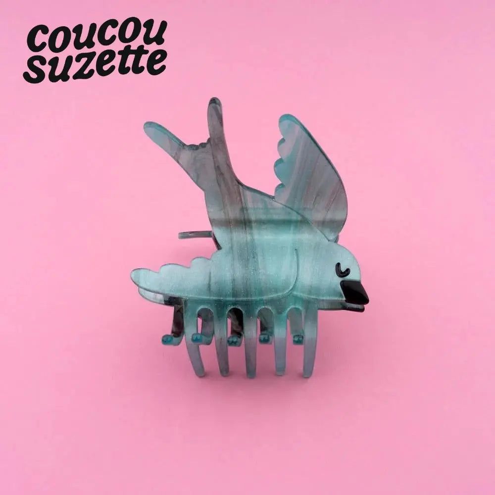 Rakuten - 【Coucou Suzette】Swallow Hair Claw / ヘッドアクセ ヘアクリップ クリップ バレッタ かんざし クロー ヘアクロー ギフト プレゼント 正規代理店 スズメ 雀 鳥 クク ククシュゼット