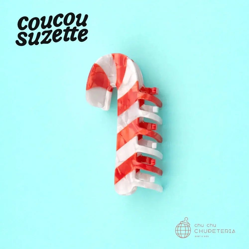 Rakuten - 【Coucou Suzette】Candy Cane Hair Claw / ヘッドアクセ ヘアクリップ クリップ バレッタ かんざし クロー ヘアクロー ギフト プレゼント 正規代理店 クリスマス キャンディーケーン クク ククシュゼット