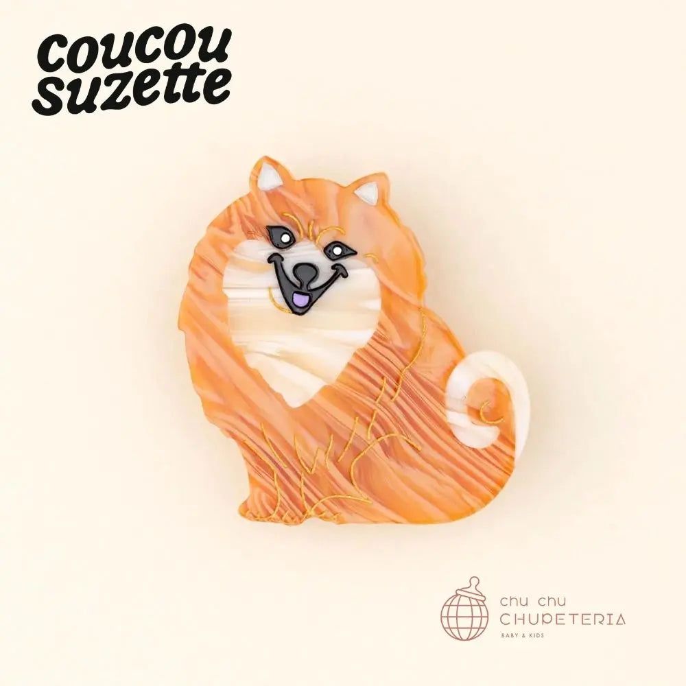 【Coucou Suzette】Spitz Hair Clip /ククシュゼット クク 正規商品 正規 公式 ヘアアクセ ヘッドアクセ ヘアクリップ クリップ バレッタ クロー かんざし 犬 いぬ イヌ スピッツ ポメラニアン