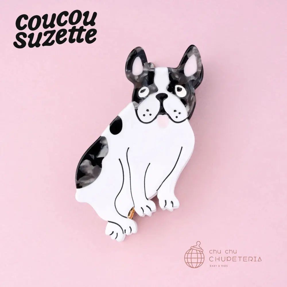 Rakuten - 【Coucou Suzette】Bulldog Hair Claw / ヘッドアクセ ヘアクリップ クリップ バレッタ かんざし クロー ヘアクロー ギフト プレゼント 正規代理店 ブルドッグ 犬 いぬ フレブル クク ククシュゼット