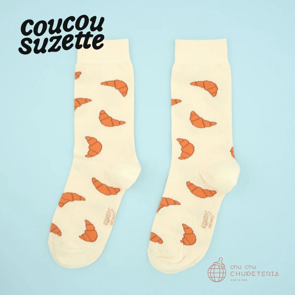 Rakuten - 【Coucou Suzette】Croissant Socks /ヘッドアクセ ヘアクリップ クリップ バレッタ クロー かんざし クロー ヘアクロー ギフト プレゼント 正規代理店 靴下