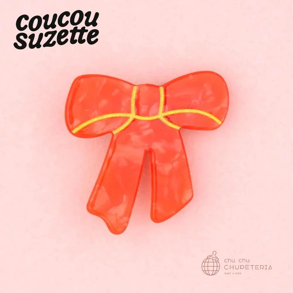 Rakuten - 【Coucou Suzette】Ribbon Hair Clip / ヘッドアクセ ヘアクリップ クリップ バレッタ かんざし クロー ヘアクロー ギフト プレゼント 正規代理店 リボン 赤 レッド クク ククシュゼット