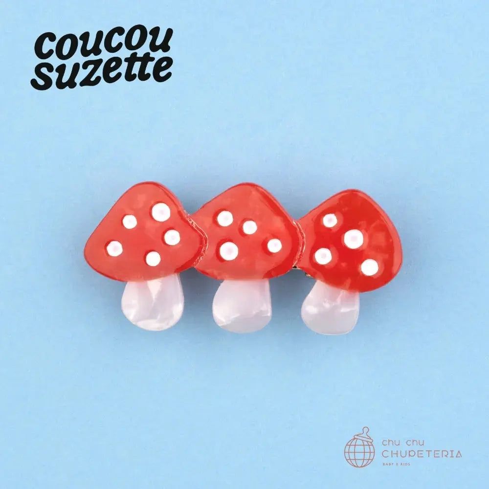 Mushroom Hair Clip / ヘッドアクセ ヘアクリップ クリップ バレッタ かんざし クロー ヘアクロー ギフト プレゼント 正規代理店　マッシュルーム　きのこ 野菜 クク ククシュゼット