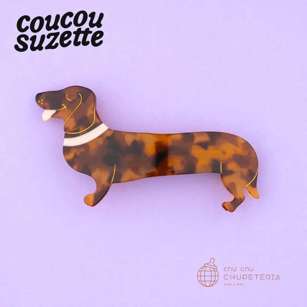 Rakuten - 【Coucou Suzette】Dachshund French Barrette / ヘッドアクセ ヘアクリップ クリップ バレッタ かんざし クロー ヘアクロー ギフト プレゼント 正規代理店 犬 ドッグ ダックスフンド クク ククシュゼット