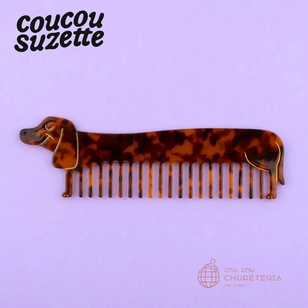 Rakuten - 【Coucou Suzette】Dachshund Comb /ヘッドアクセ ヘアクリップ クリップ バレッタ かんざし クロー ヘアクロー ギフト プレゼント 正規代理店 犬 ドッグ ダックスフンド くし 櫛 コーム クク ククシュゼット