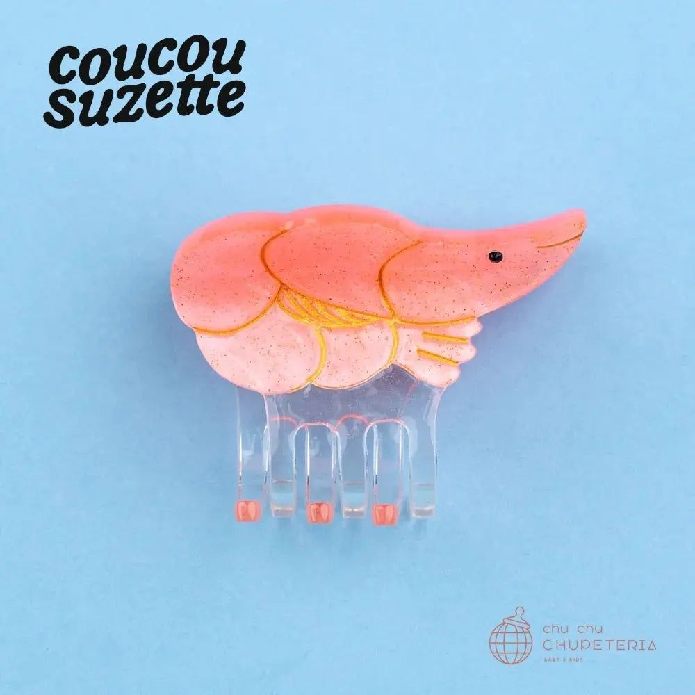 Rakuten - 【Coucou Suzette】Shrimp Mini Hair Claw / ヘッドアクセ ヘアクリップ クリップ バレッタ かんざし クロー ヘアクロー ギフト プレゼント 正規代理店 エビ 海老 シーフード　海 クク ククシュゼット
