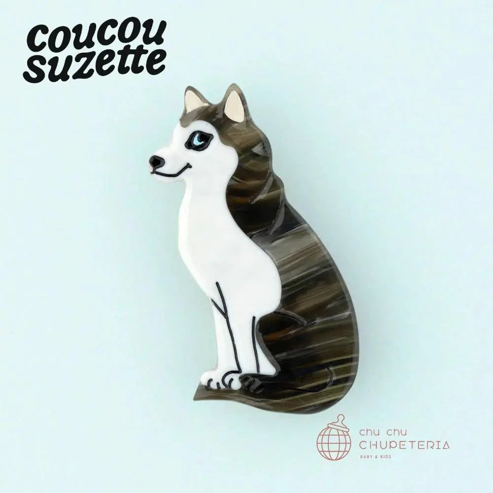Rakuten - 【Coucou Suzette】Husky Hair Clip / ヘッドアクセ ヘアクリップ クリップ バレッタ かんざし クロー ヘアクロー ギフト プレゼント 正規代理店 犬 ドッグ シベリアン ハスキー クク ククシュゼット