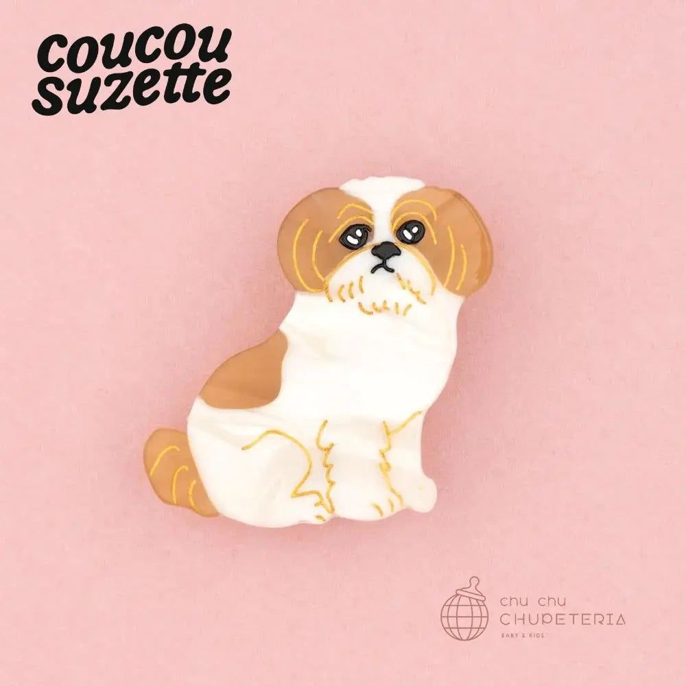 Rakuten - 【Coucou Suzette】Shih tzu Hair Clip /ヘッドアクセ ヘアクリップ クリップ バレッタ かんざし クロー ヘアクロー ギフト プレゼント 正規代理店　犬 ドッグ シーズー クク ククシュゼット