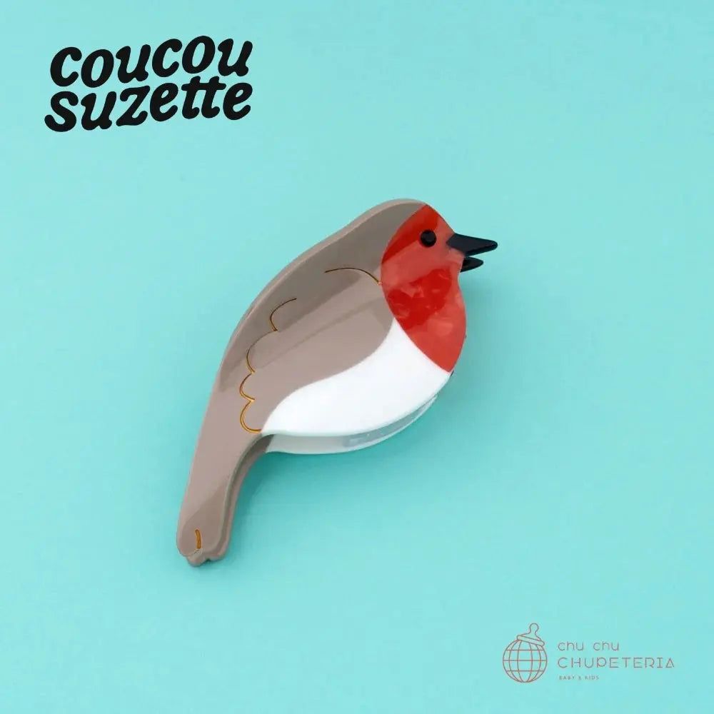 Rakuten - 【Coucou Suzette】Robin Hair Claw /ヘッドアクセ ヘアクリップ クリップ バレッタ かんざし クロー ヘアクロー ギフト プレゼント 正規代理店　鳥 とり コマドリ 駒鳥 クク ククシュゼット