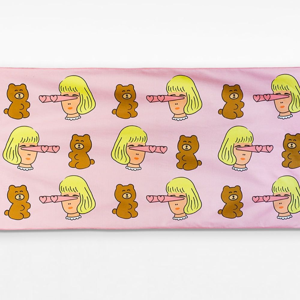 Rakuten - 【oohlala】BEACH TOWEL - love beam / ウララ 1537 イルオサンチル 韓国 韓国雑貨 小物 シュール レトロ ギフト プレゼントビーチ タオル プール 大判