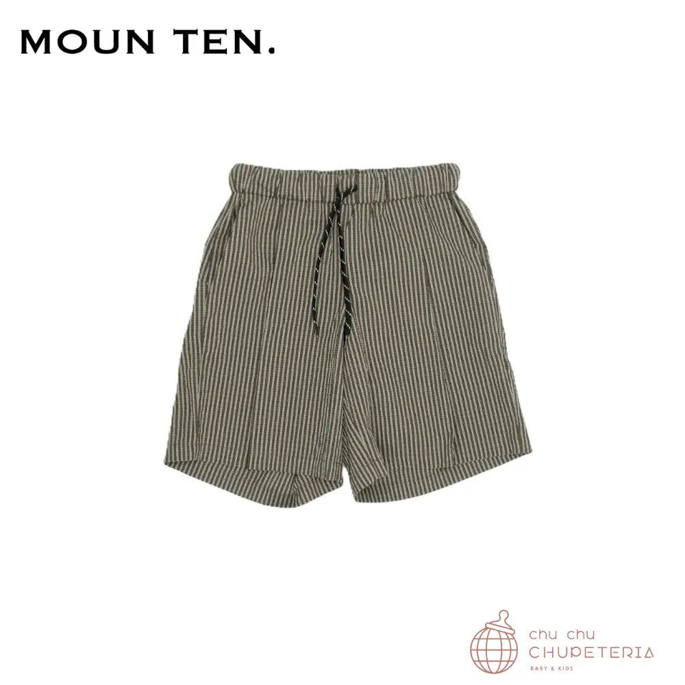 Rakuten - 【MOUN TEN.】air sucker half pants - khaki stripe / マウンテン 子供服 80 90 100 110 120 130 キッズ 男の子 ベビー ギフト 誕生日 プレゼント