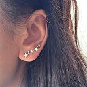 ピアス レディース 星 スター 流星 流れ星 5 star シルバー ゴールド U字(4)
