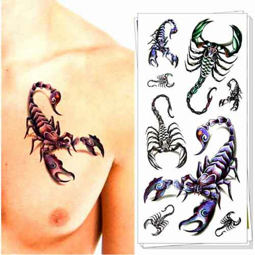 タトゥー シール 3D さそり 蠍 サソリ スコーピオン 防水 ボディシール TATOO 入れ墨 刺青 転写 防水 オマケ付 タトゥー シール 3D さそり 蠍 サソリ スコーピオン 防水 ボディシール TATOO 入れ墨 刺青 転写 防水 オマケ付