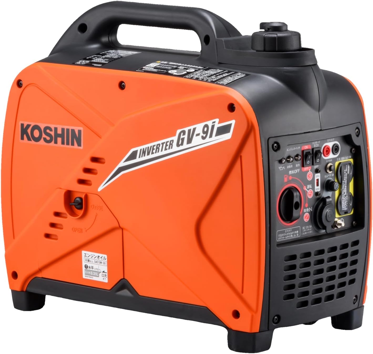 未使用品 工進 KOSHIN 0.9kVA 正弦波 インバーター 発電機 GV-9i タンク容量2.6L