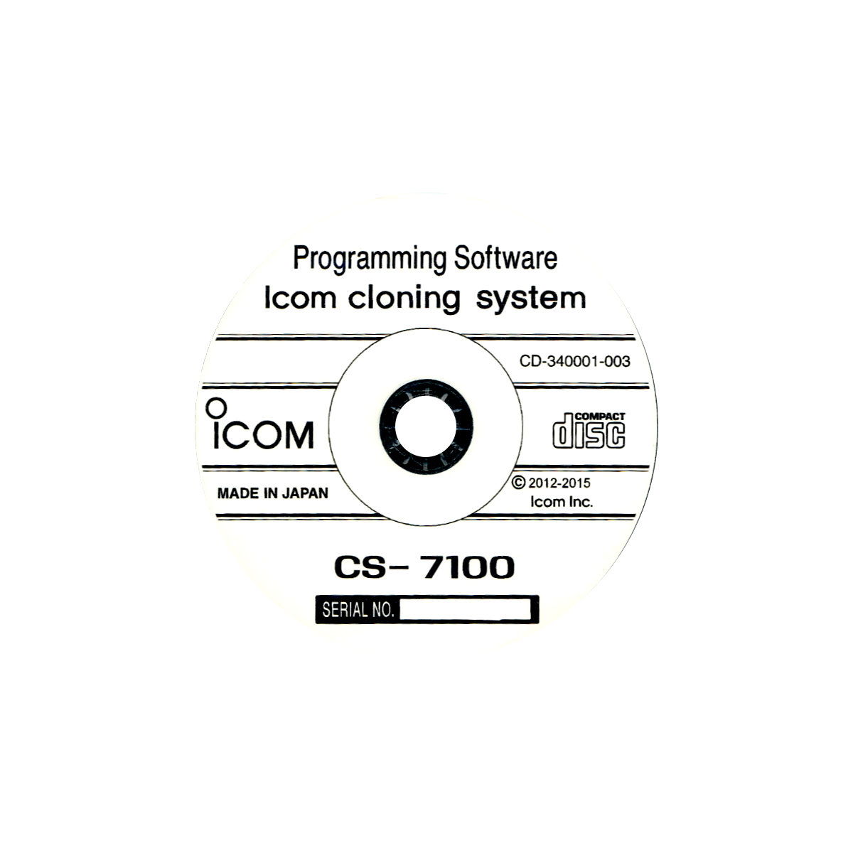 CS-7100 アイコム クローニングソフトウェア IC-7100用