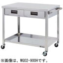 WGO2-900K 東製作所 azuma アズマ 引出し付ステンレス製ワゴン 移動台 W900×D450×H800mm 業務用