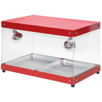 ■商品説明 ヒートランプで保温（常温プラス10℃〜15℃位）。 散光ランプ ※組み立て式 FS-200製品詳細 メーカー タイジ 型式 FS-200 外形寸法（mm） 幅580×奥行362×高さ360 庫内寸法（mm） 幅572×奥行354×高さ340 電源 単相100V 50/60Hz 消費電力 200W 庫内温度 30℃〜35℃（室温20℃時） ランプ仕様 レフランプ　100W×2 質量 7.0kg 付属品 バット×2、網×2、組立用工具（ドライバー）×1、ネジ一式 バット寸法（mm） 幅348×奥行273×高さ38 コメント 組立式 ヒートランプで保温します（常温プラス10℃〜15℃程度）。 ※商品背面に扉はありません。 保証期間 1年間 メーカー（タイジ）規約内に基づく。 消耗品、付属品等は対象外となります。 送料 別途 ※送料表にて、ご確認下さい。 備考 メーカー（タイジ）工場直送品。 販売価格には、搬入費等は含まれておりません。 別途申し受けますので、お買い上げ前にご相談下さい。新品：タイジ フードショーケース ホットショーケース FS-200 商品を明るく照らすレフランプ仕様。 店頭のディスプレイとしてお役に立ちます。 背面がオープンなので商品の出し入れが簡便です。