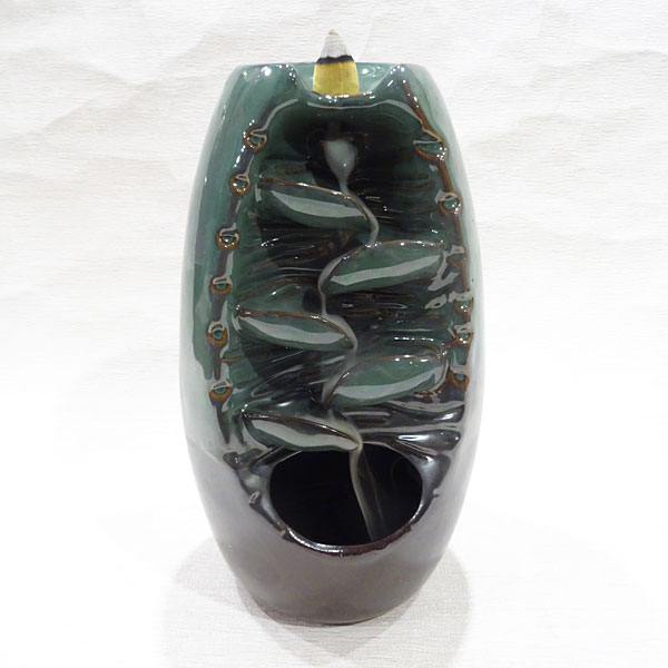 香炉 流川香 翠流香滝 陶器 倒流香 ( 中華風 倒流香炉 逆流香 お香立て インテリア 開運グッズ 風水 癒..