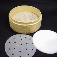 18cmセイロ用調理用紙（500枚入）直径15.5cm　【ネコポス対応2個まで】のサムネイル