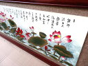 蓮の花のレリーフ 230×80cm【大型宅配便】
