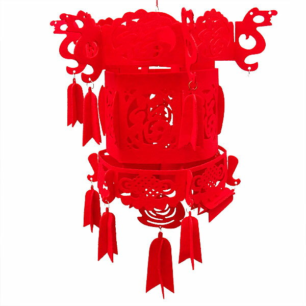 フェルト 宮灯 幅35cm 中華 装飾 春節 正月 
