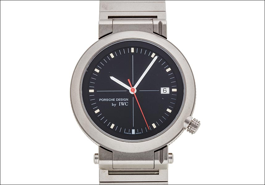 IWC Porsche Design Titanium Ti Compass 3511 Watch Used 1990's Antique Rare