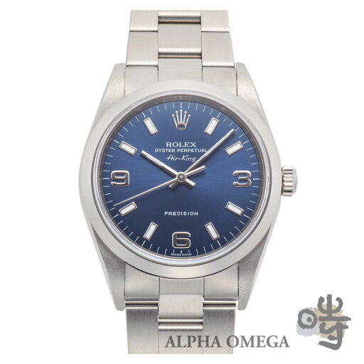 ロレックス エアキング Ref.14000 スチール(SS) ブルー369 1999年 A番【中古】【ヴィンテージ】【未研磨】【メンズ】 ロレックス エアキング Ref.14000 スチール(SS) ブルー369 1999年 A番【中古】【ヴィンテージ】【未研磨】【メンズ】