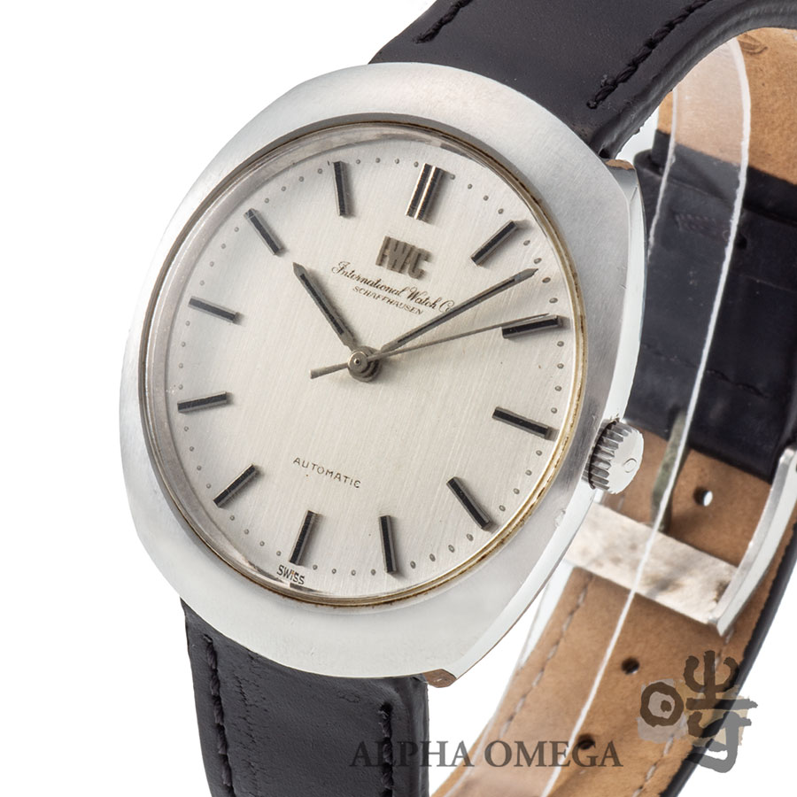 IWC インターナショナル ウォッチ カンパニー オールドインター オーバルワンピースケース Ref.1815(815) Cal.8541B スチール(SS) シルバー 1970年代【中古】【ヴィンテージ】【未研磨】【メンズ】