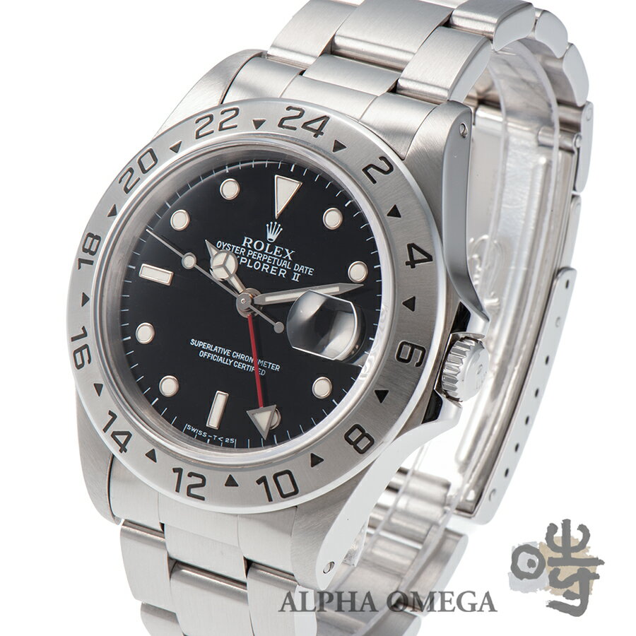 ロレックス エクスプローラー2 Ref.16570 スチール(SS) ブラック 1993年 S番 シングルロック/トリチウム【中古】【ヴィンテージ】【メンズ】