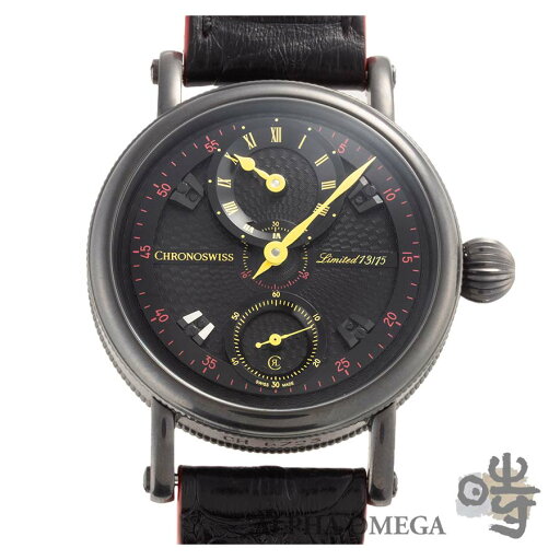 クロノスイス フラインググランドレギュレーター Ref.CH-6725-BKBK メッキ(SS/DLC) 2020年前後 15個限定【中古】【未研磨】【モダン】【委託】【メンズ】 クロノスイス フラインググランドレギュレーター Ref.CH-6725-BKBK メッキ(SS/DLC) 2020年前後 15個限定【中古】【未研磨】【モダン】【委託】【メンズ】