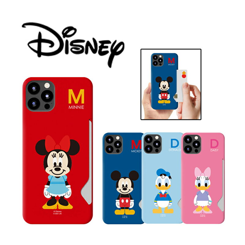 Disney iPhone14 Plus Pro MAX カード収納 スマホケース ミッキー ミニー iPhone13 SE3 ハード 保護 カバー 人気 DISNEY キャラクター ..